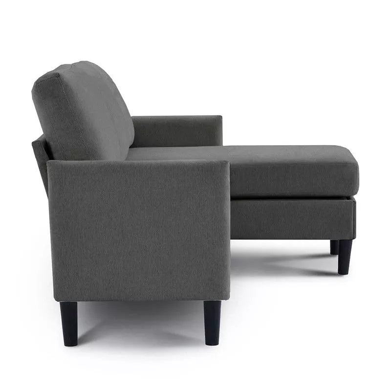 Hyleory Luxury Reversible Chaise Sectional Sofa Set linen blend Fabric, Modular Left/Right Design, Sturdy Frame for Living Room Home Theater