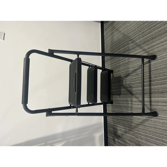 PhiloDeco Step Ladder, Folding Step Stool with Wide Anti-Slip Pedal, Sturdy Steel Ladder, Convenient Handrail, Lightweight, Portable Steel Step Stool