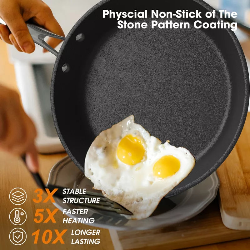 imarku Non Stick Frying Pans - 12 inch Nonstick Skillet, Large Frying Pans Nonstick Dishwasher Safe with Stainless Steel Handle,Easy Cleanup