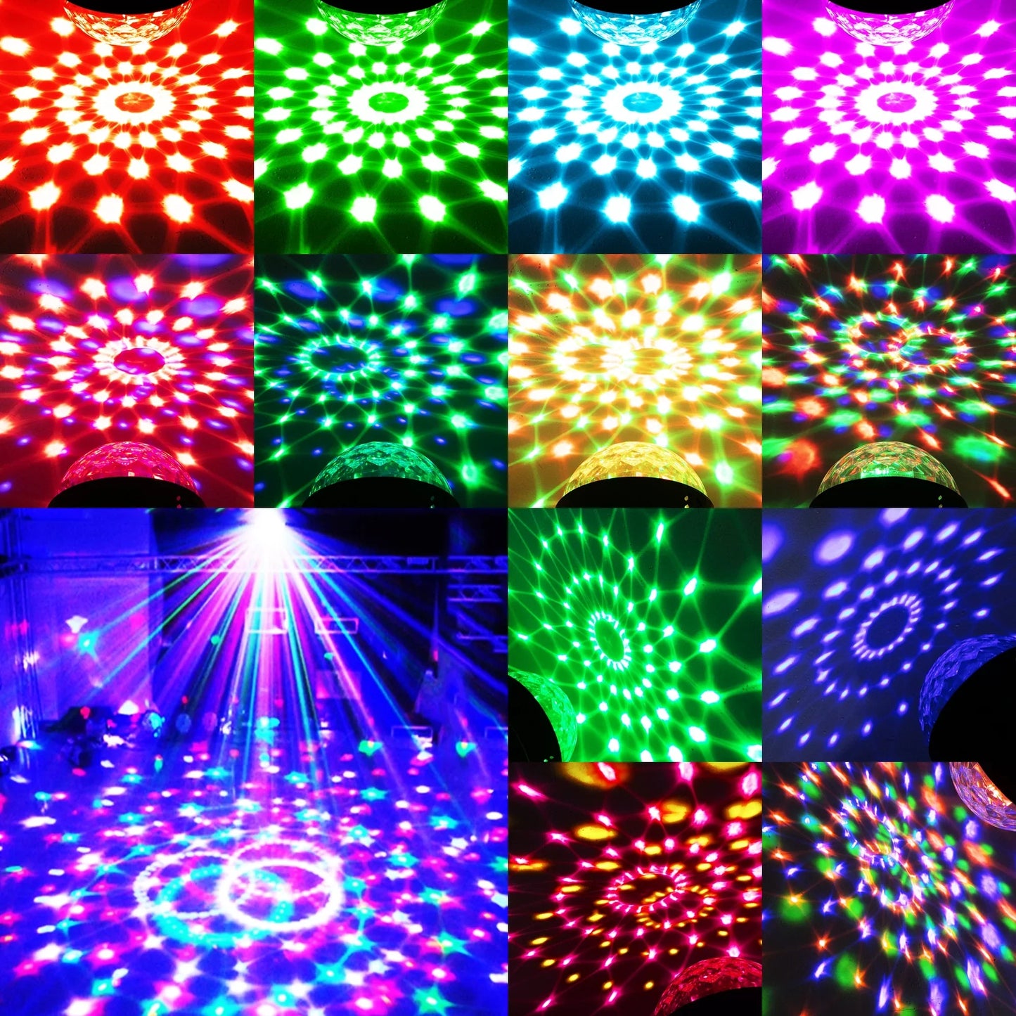 FanFun Disco Ball Party Light, Screw-In, LED, Color-Changing, RGB Strobe Light