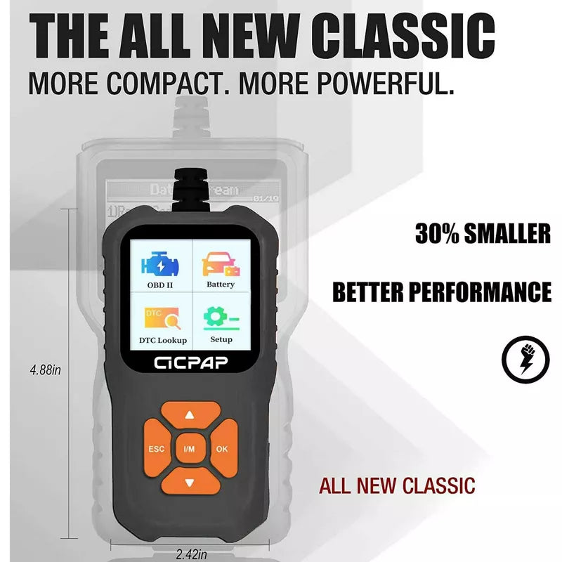 Belatt OBD2 Scanner Code Reader, Engine Fault Diagnostic Tool, Read/Clear Codes, Freeze Frame, I/M Readiness, Vehicle Info, DTC Lookup, 1996+ Vehicles