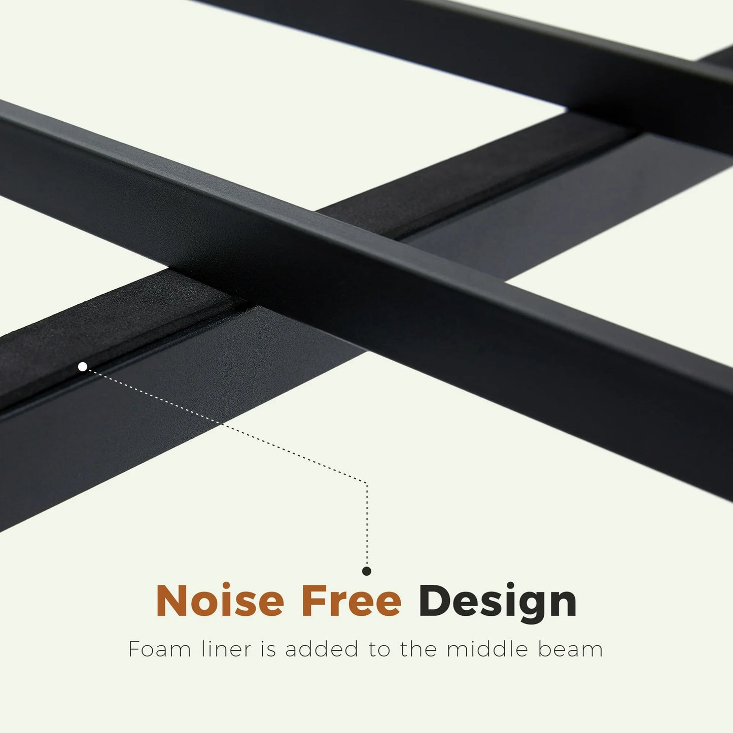 ZUNMOS Queen Size Metal Bed Frame with Headboard and Footboard, No Box Spring Needed, 800LBS Sturdy Slats Support, Noise Free for Bedroom, Brown