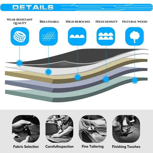 Colamy High Back Leather Adjustable Office Desk Chair, Black (Set of 1)