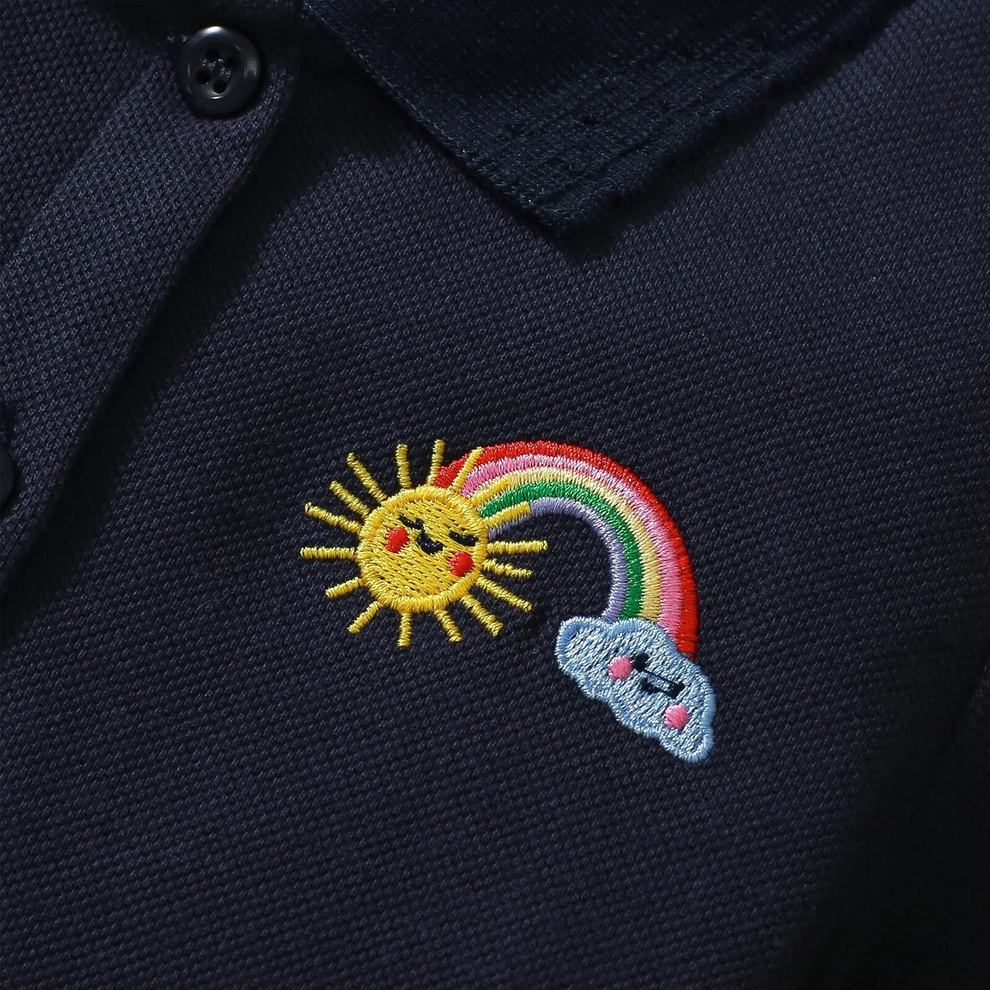 HILEELANG Baby Girl Easter Navy Pink Polo Dress Short Sleeve Cotton Casual Button Closure School Playwear Ruffle Dresses 2 Packs 2T