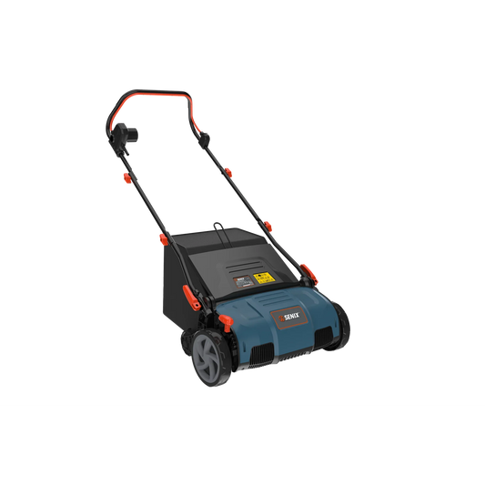 SENIX Dethatcher/Scarifier 2 in 1, 15" 13Amp Corded Walk-Behind Lawn Mower with 5-Position Adjust, SCE13-M