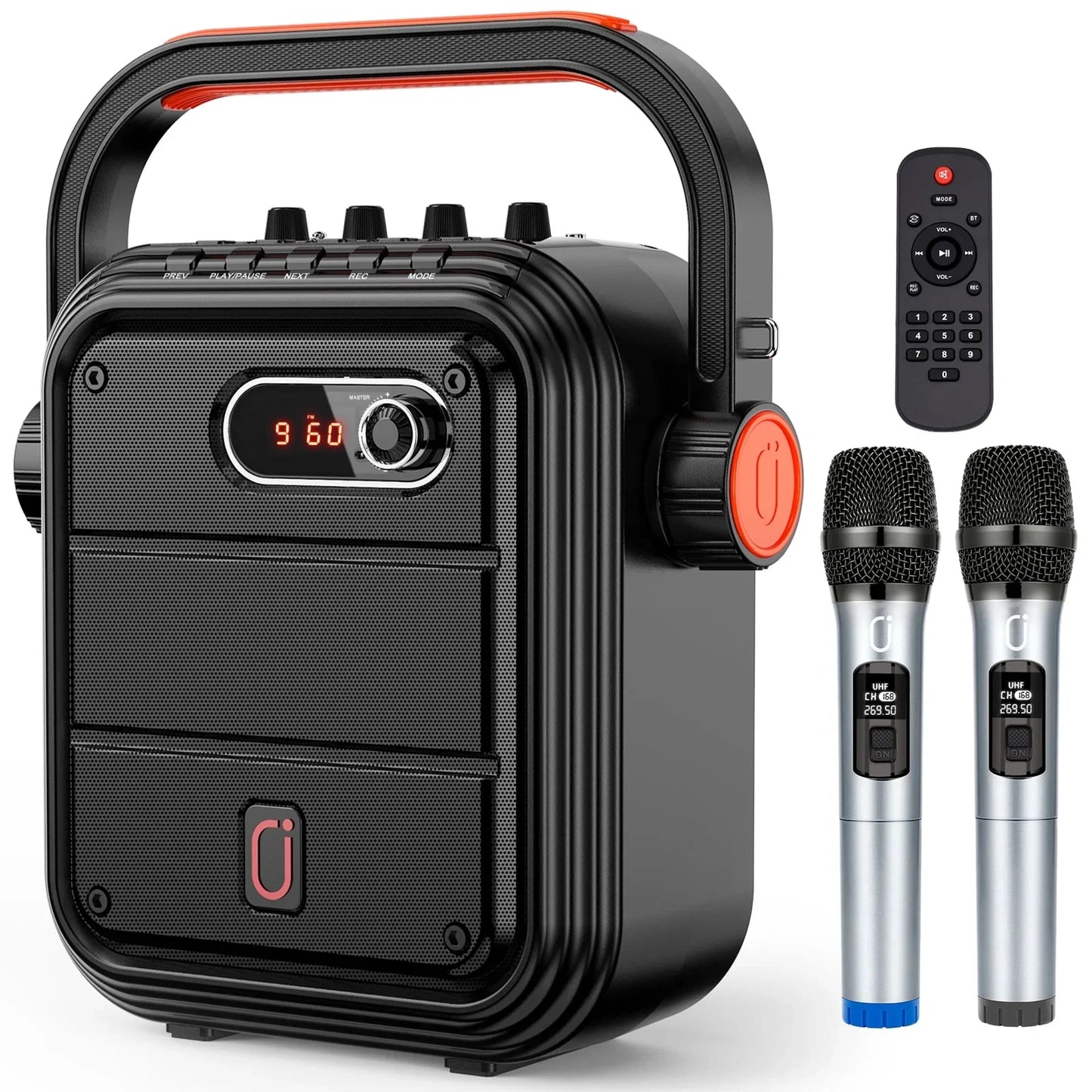 FanFun Portable Speaker, 15W Sterro Sound Bluetooth Speaker with Shoulder Strap, 12H Playtime PA System for Party