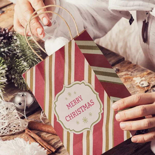 FUN LITTLE TOYS Nifti Nest 30 PCS Christmas Gift Bags,Shopping, Parties, Wedding Gift Bags