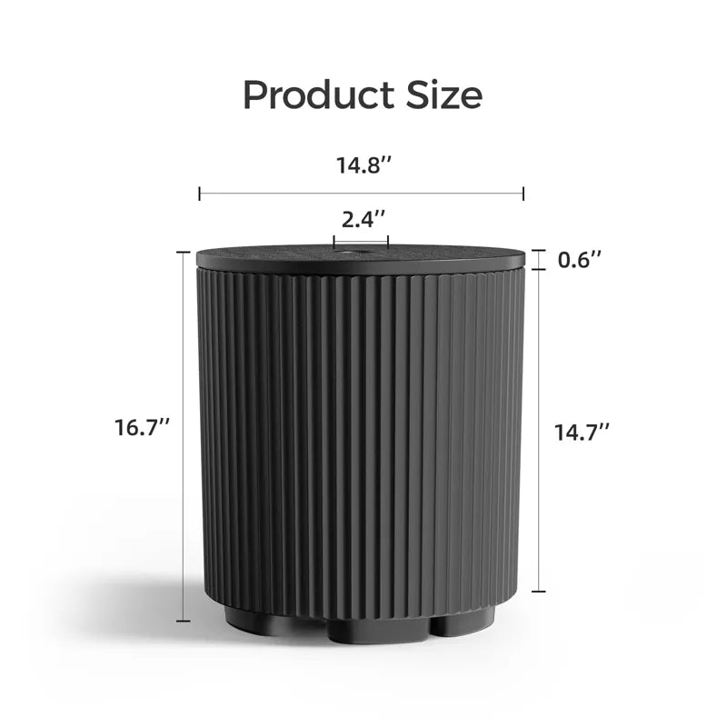 Maggift Umbrella Stand, Fillable Patio Umbrella Base, Heavy Duty Market Stand with Cover, Garden Umbrella Stand Table Raised, Black 14.8"*14.8"*16.7"