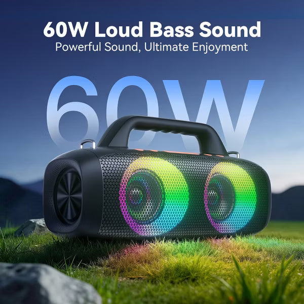 VEATOOL Portable Bluetooth Speaker 120W Peak Outdoor Bass 72H Playtime RGB Lights Portable Wireless for Home Party Pool Beach Gym Gifts