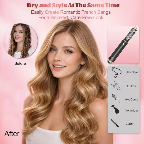 5 in 1 Hair Styler for Woman,Air Curling Wrap,Drying,Curling,Straightening & Volumizing,Hot Air Curler Dryer Brush Tool Set,Curl Styling Tools