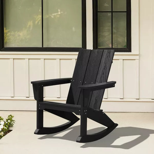 HYLEORY HDPE Plastic Rocking Adirondack Chair
