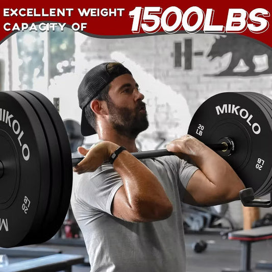 ER KANG 7ft Olympic Barbell, Barbell for Weightlifting and Powerlifting 45lb, Olympic Bar for 1500lbs Capacity, Weight Bar Fit 2” Standard Weights