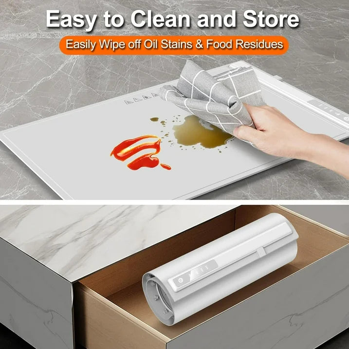 Silicone Food Warming Tray Adjustable Temps 10s Heating,Portable Food Warmer for Dinner Parties, Buffet, Travel