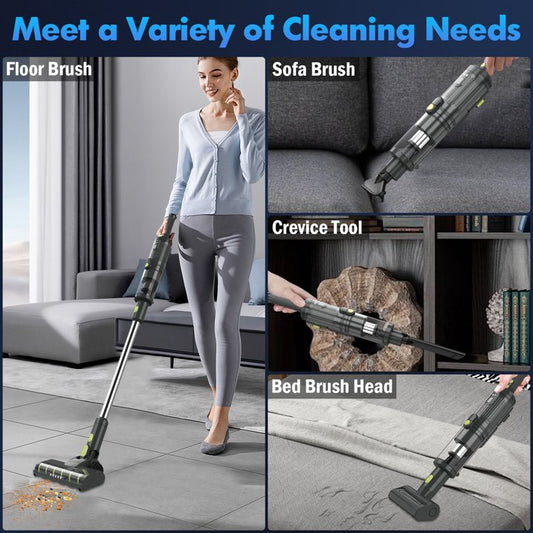 CareVac Cordless Stick Vacuum Cleaner Lightweight for Carpet Floor Pet Hair Home