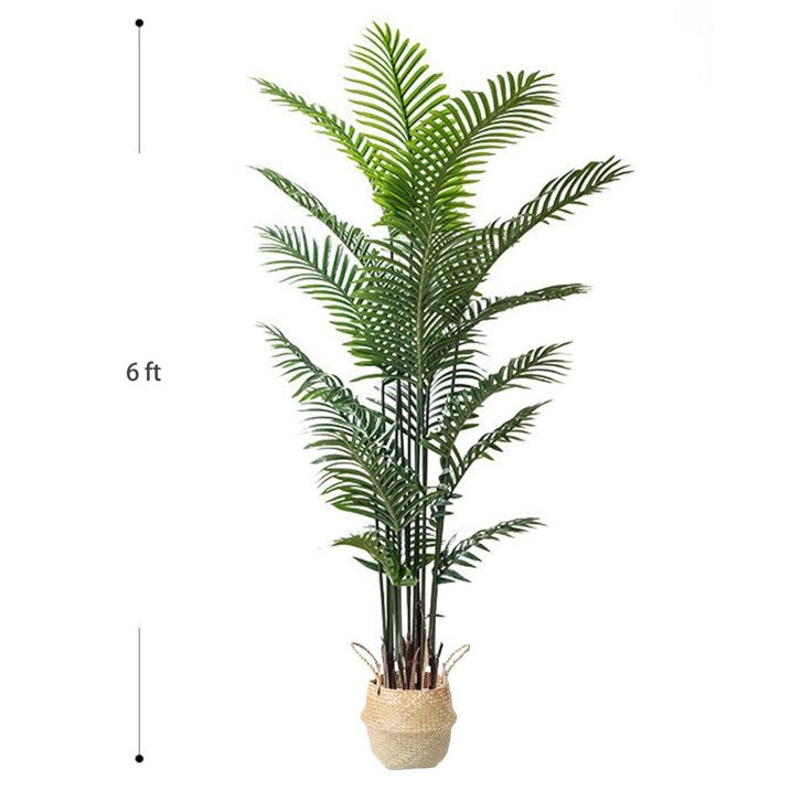 SUSUZI Artificial Plants, 6ft Fake Palm Tree, Pre Potted Faux Greenery Tree for Home Decor Office House Living Room Indoor Outdoor