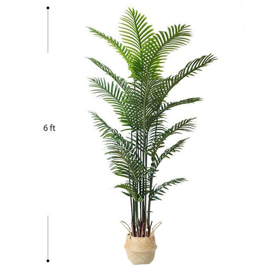 SUSUZI Artificial Plants, 6ft Fake Palm Tree, Pre Potted Faux Greenery Tree for Home Decor Office House Living Room Indoor Outdoor