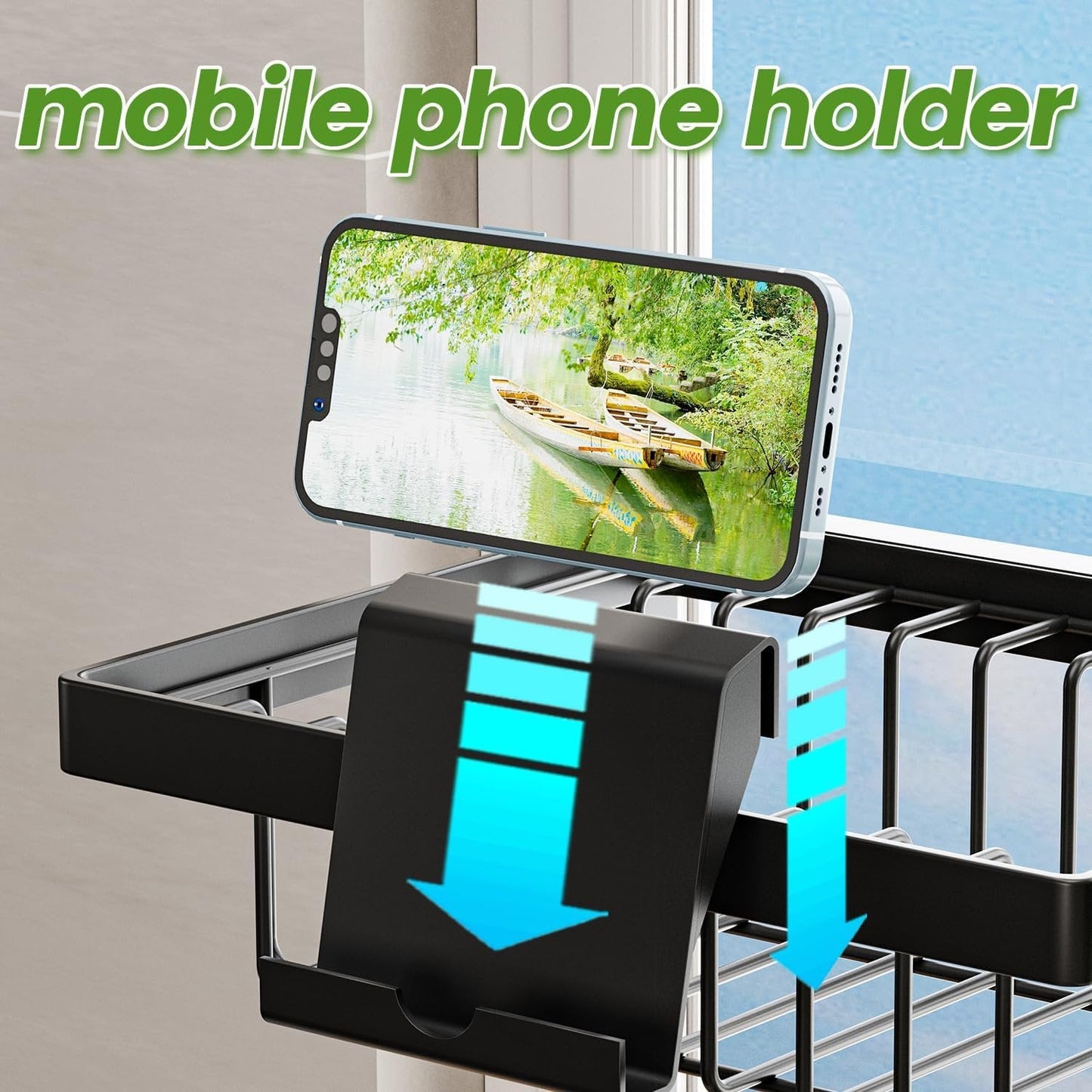 Over The Sink Dish Drying Rack (Expandable Height and Length) Snap-On Design 2 Tier Large Dish Rack (23" - 34" L x 11" W x 19" - 21.5" H)