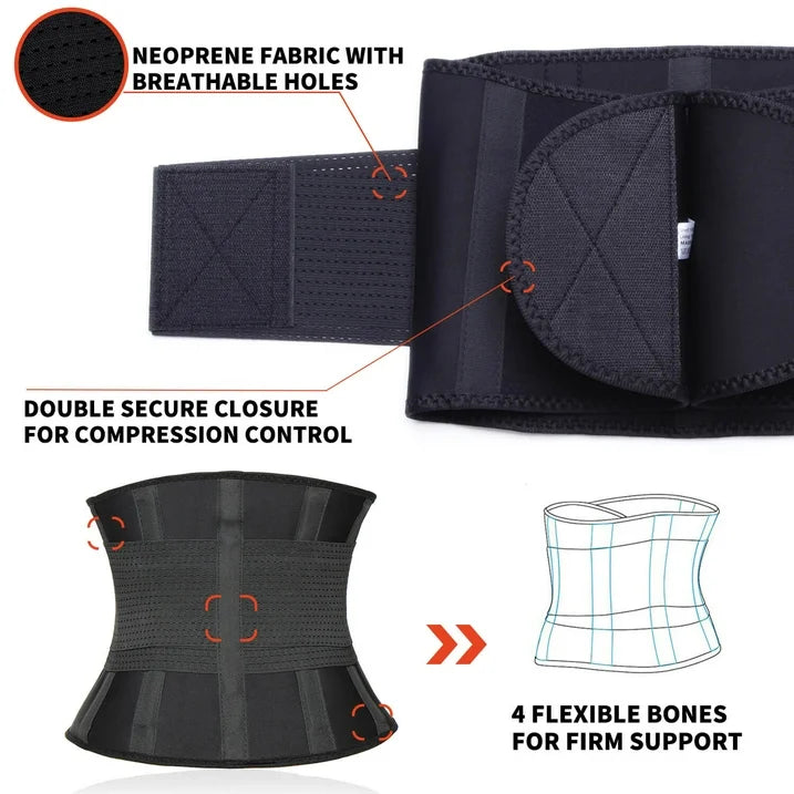 MANIFIQUE Waist Trainer Belt for Women Man  Waist Trimmer Ab Belt  Tummy Control Body Shaper