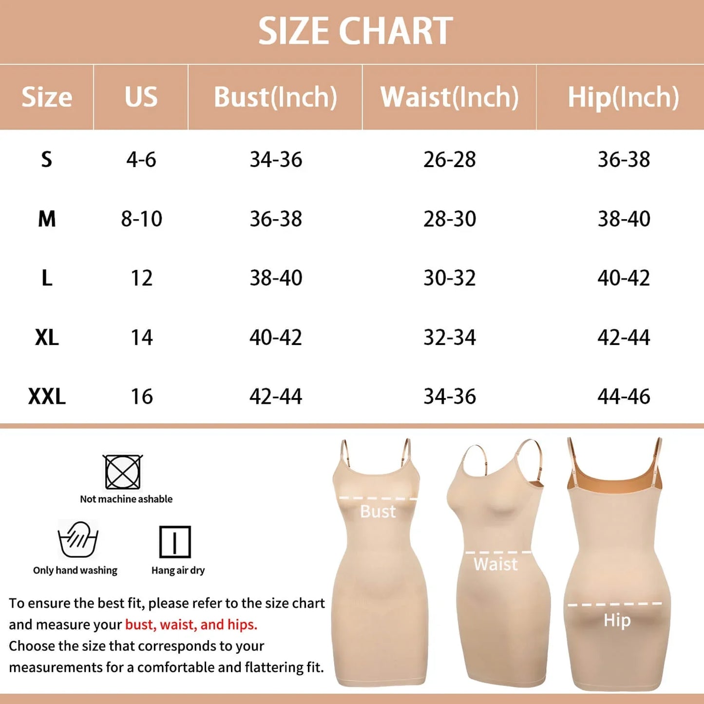MANIFIQUE 2 Packs Shapewear Slips for Under Dresses Women's Tummy Control Body Shaper Slimming Seamless Cami Slip
