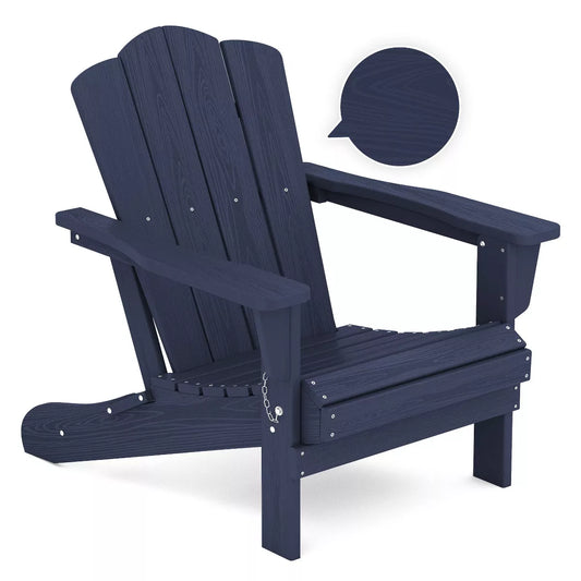 Hyleory Folding Adirondack Chair Outdoor, HDPE Patio Accent Chair