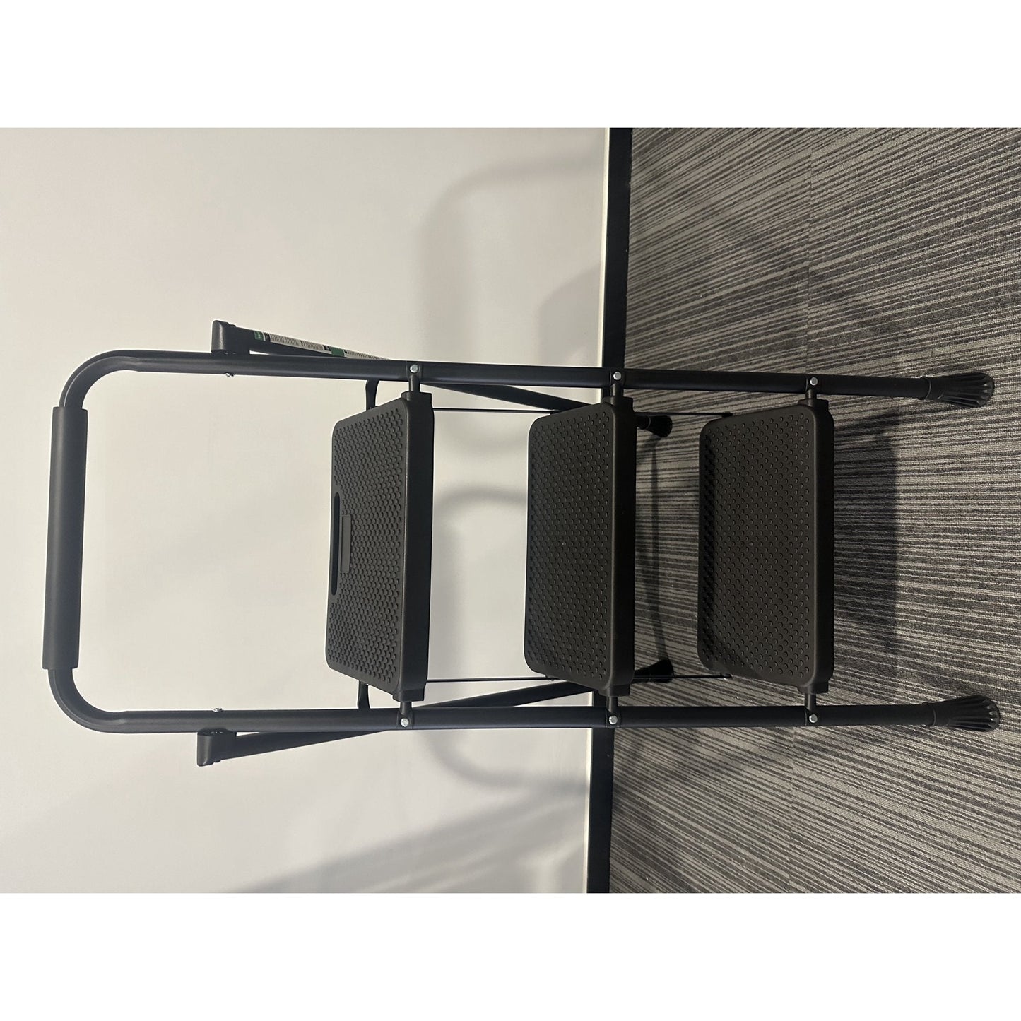 PhiloDeco Step Ladder, Folding Step Stool with Wide Anti-Slip Pedal, Sturdy Steel Ladder, Convenient Handrail, Lightweight, Portable Steel Step Stool