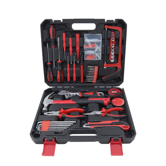 PhiloDeco Household Tools Kit Essential Home Repair Set with Plastic Toolbox Ideal for College Students, Home Use & More