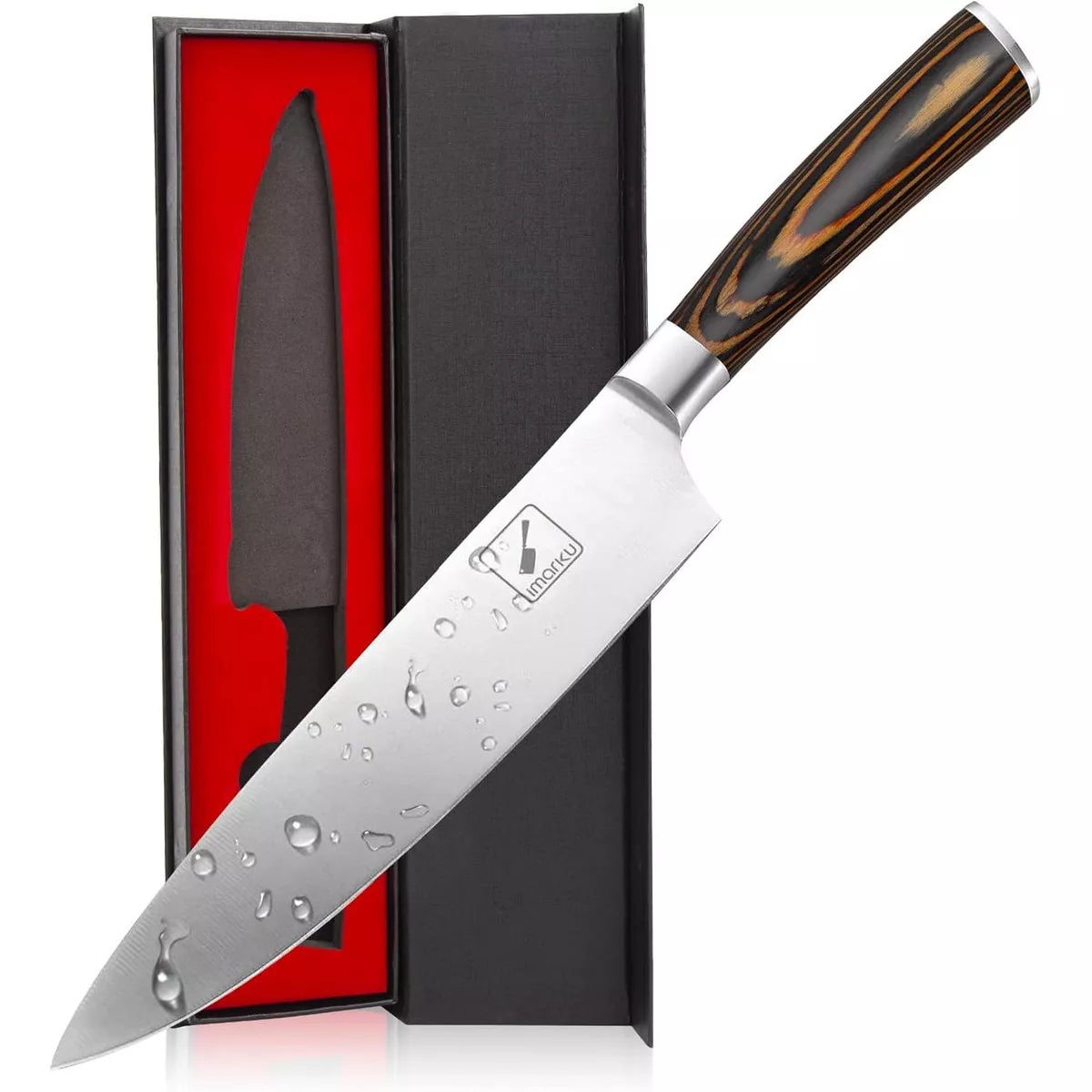 imarku Chef Knife - Pro Kitchen Knife 8 Inch Chef's Knives Japanese SUS440A Stainless Steel Sharp Paring Knife with Ergonomic Handle