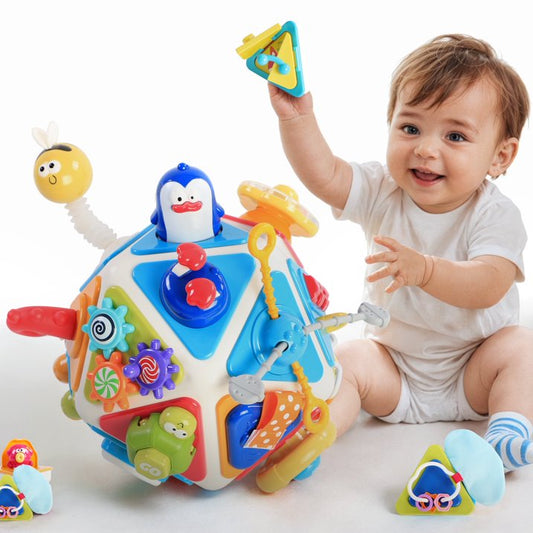 20 in 1 Montessori Busy Cube Ball for Toddlers, Educational Baby Toys for 12-18 Months, Sensory Activity Toy for 1-2 Year Old Boys and Girls, Early Educational Learning Baby Toys Gift