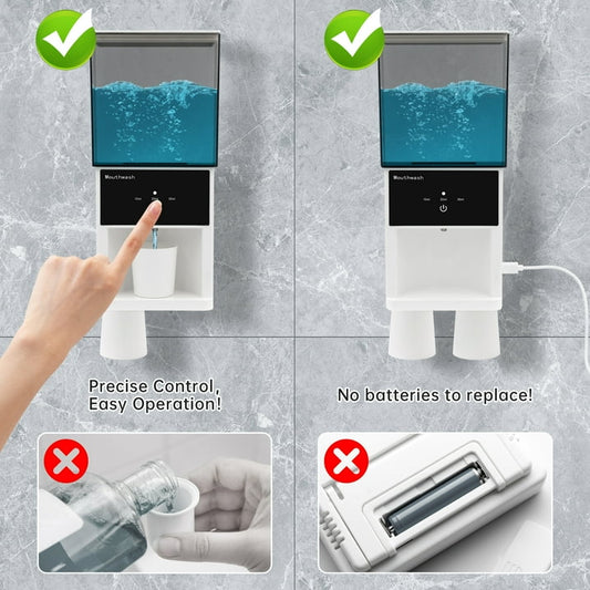 Sentryse Automatic Mouthwash Dispenser for Bathroom,100 Days of Ultra Long Standby Battery Life,Suitable for All Age