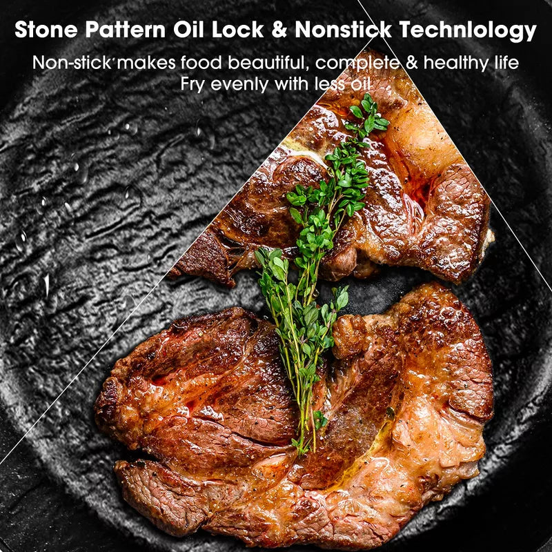 imarku Non Stick Frying Pans - 12 inch Nonstick Skillet, Large Frying Pans Nonstick Dishwasher Safe with Stainless Steel Handle,Easy Cleanup