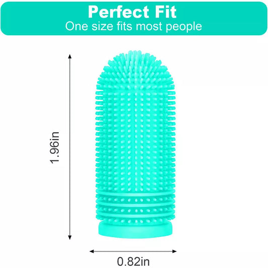 Belatt Dog Finger Toothbrush 4-Pack, Food-Grade Silicone Puppy Toothbrush with Soft Bristles & Storage Case, Reusable Pet Dental Care for Dogs & Cats