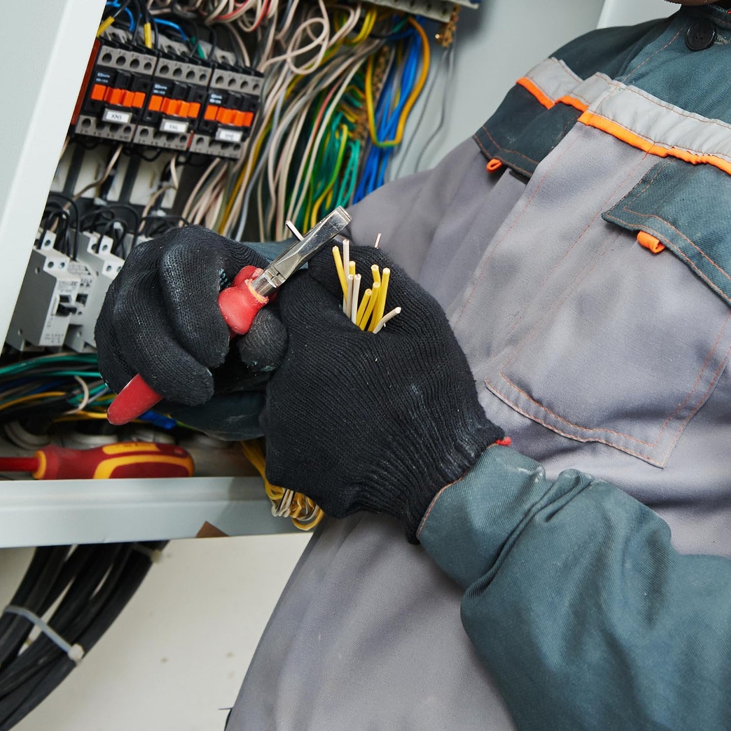 PhiloDeco Household Tools Kit Essential Home Repair Set with Plastic Toolbox Ideal for College Students, Home Use & More