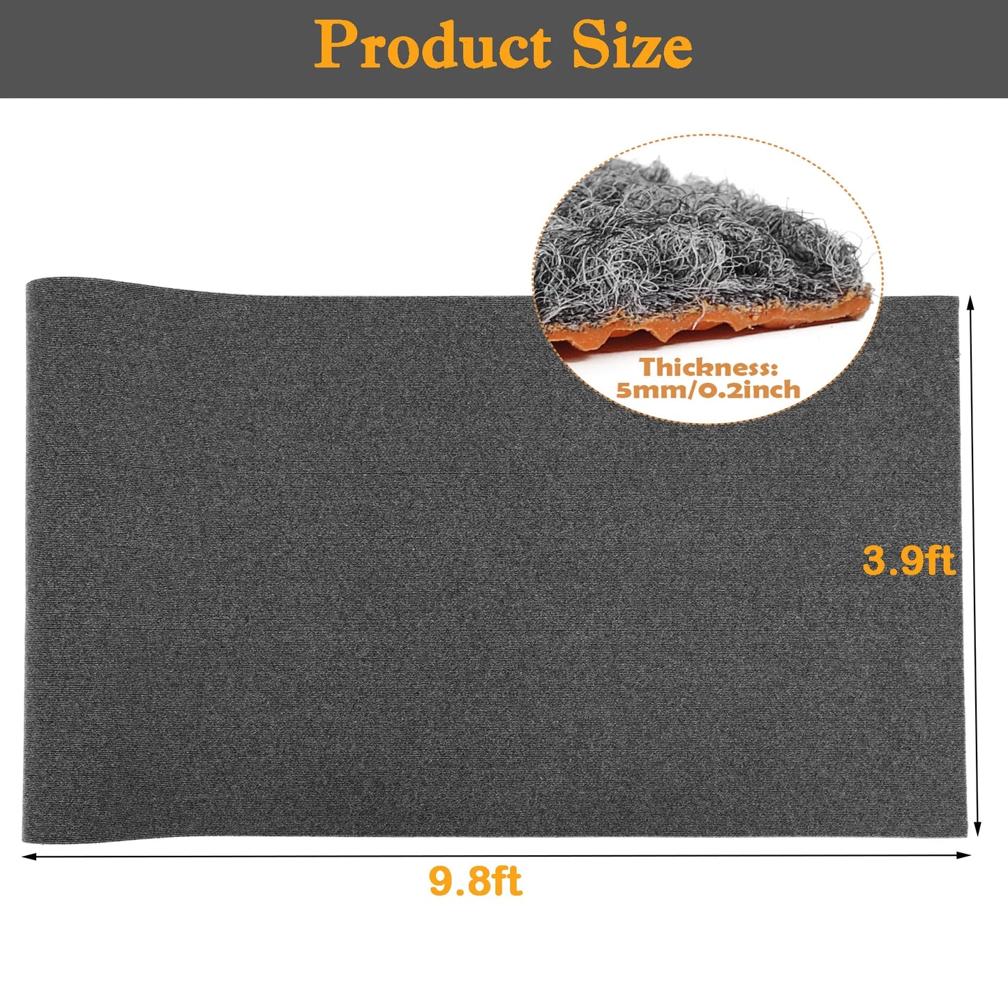 OVYEOFR 4ft x 10ft Indoor Outdoor Runner Rug Non-Slip Rubberback Commercial Carpet Utility Area Rugs for Hallways Kitchen Decks Patio