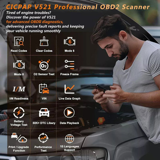 Belatt Enhanced OBD2 Scanner Code Reader, Check Engine Light Diagnostic Tool, Read/Clear Codes, Freeze Frame, I/M Readiness, Live Data, 1996+ Vehicles