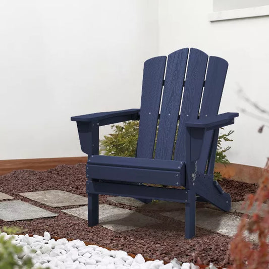 Hyleory Folding Adirondack Chair Outdoor, HDPE Patio Accent Chair