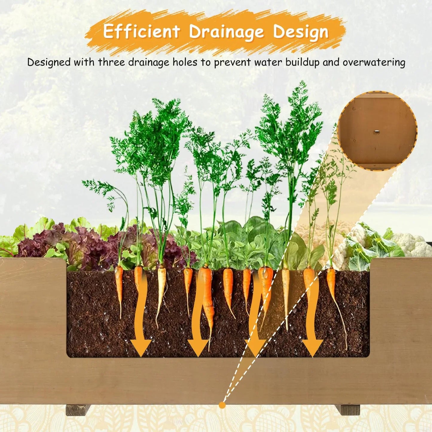 PETSCOSSET Wood Raised Garden Bed, Elevated Planter Box with Legs for Outdoor