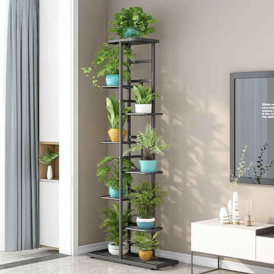 SUSUZI Metal Plant Stand Multiple Flower Pot Holder Shelf Indoor Outdoor Planter Display Shelving Unit for Patio Garden Corner Balcony Living Room