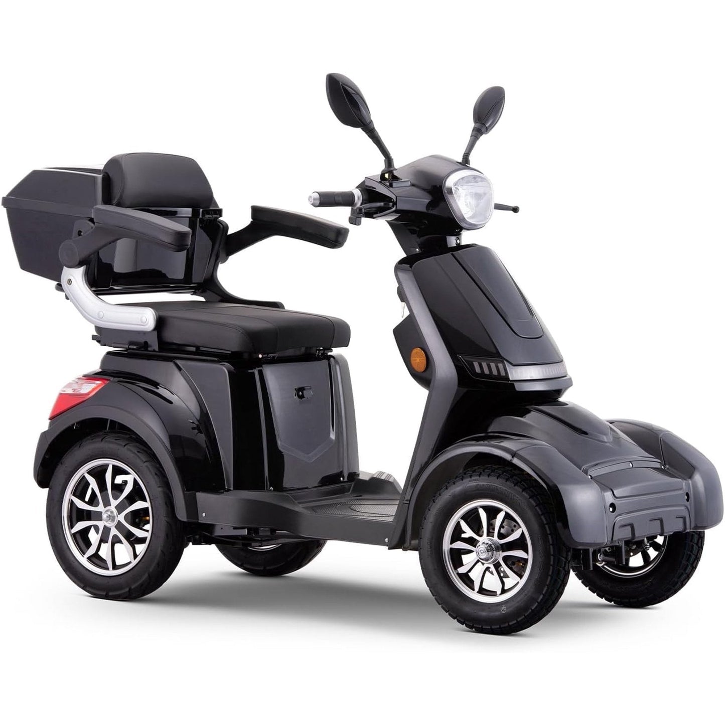 4 Wheel Electric Powered Mobility Scooter Wheelchair for Adults  Seniors  Pre Assembled in USA, 500lbs Capacity, 25 31 Miles Range, 3 Speed Up to 15 MPH, 800W Motor Power (Black)