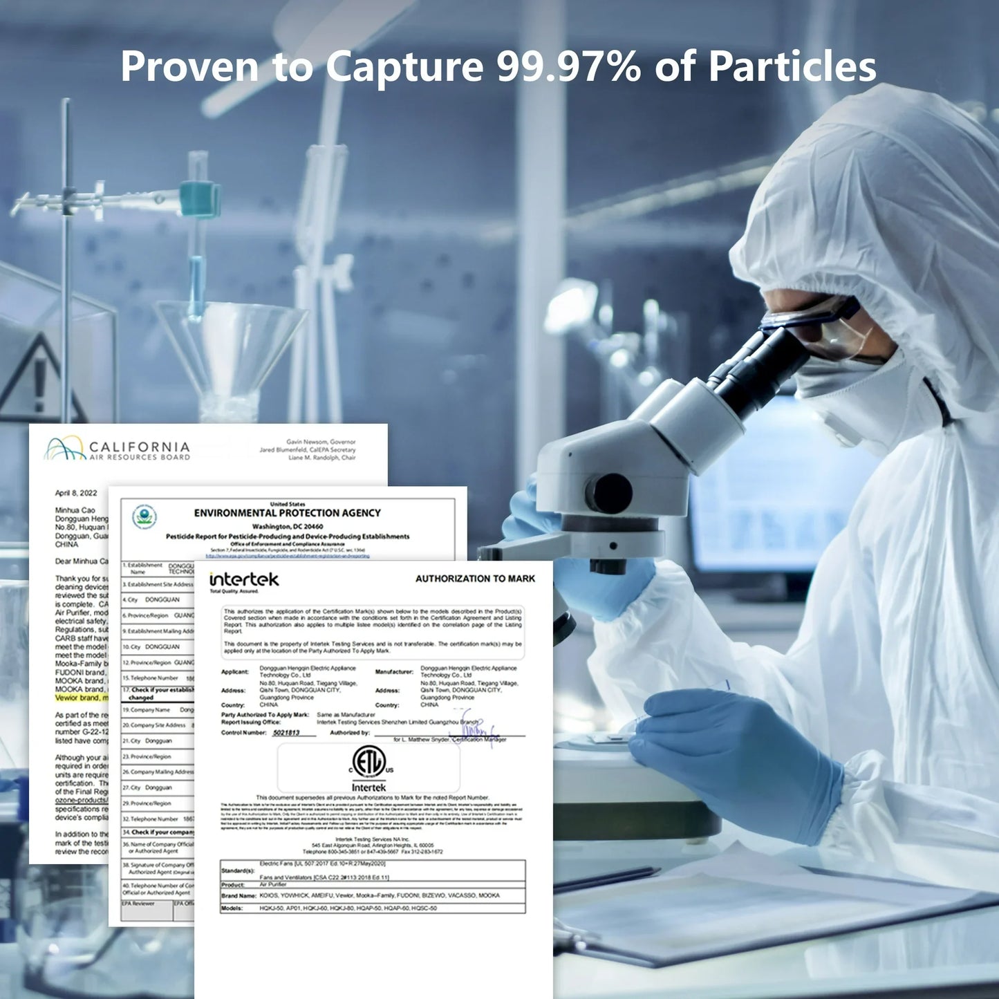 Air Purifiers For Home Large Room Up To 1730 sqft H13 HEPA Air Purifiers Filter With Fragrance Sponge Timer Washable Filter Cover