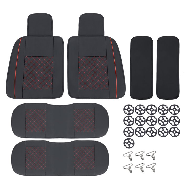 Leather Car Seat Covers,Car Seat Protector Waterproof,Seat Covers Full Set, Car Seat Protectors 5 Seats,Automotive Seat Covers Fit Most Cars