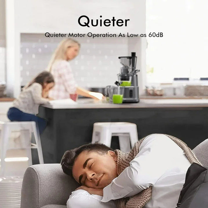 SIFENE 200W Cold Press Juicer Machine, 83mm Wide Chute, High Yield, Easy Clean, Gray