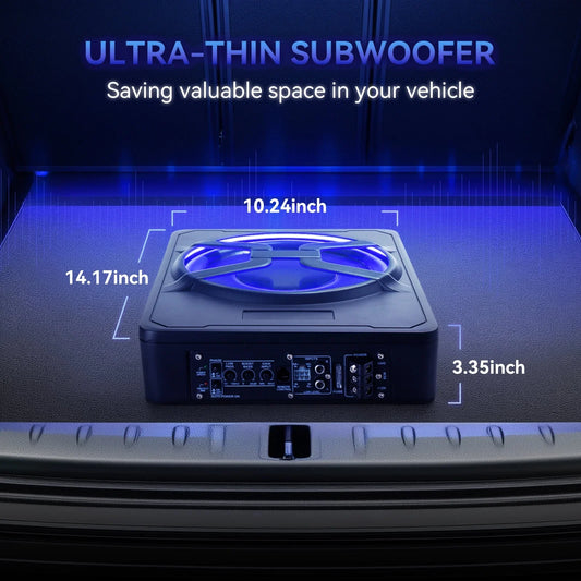 Subwoofer Amplifier Y-Shaped 10 Inch Blue Light 800W Built-in Amplifier