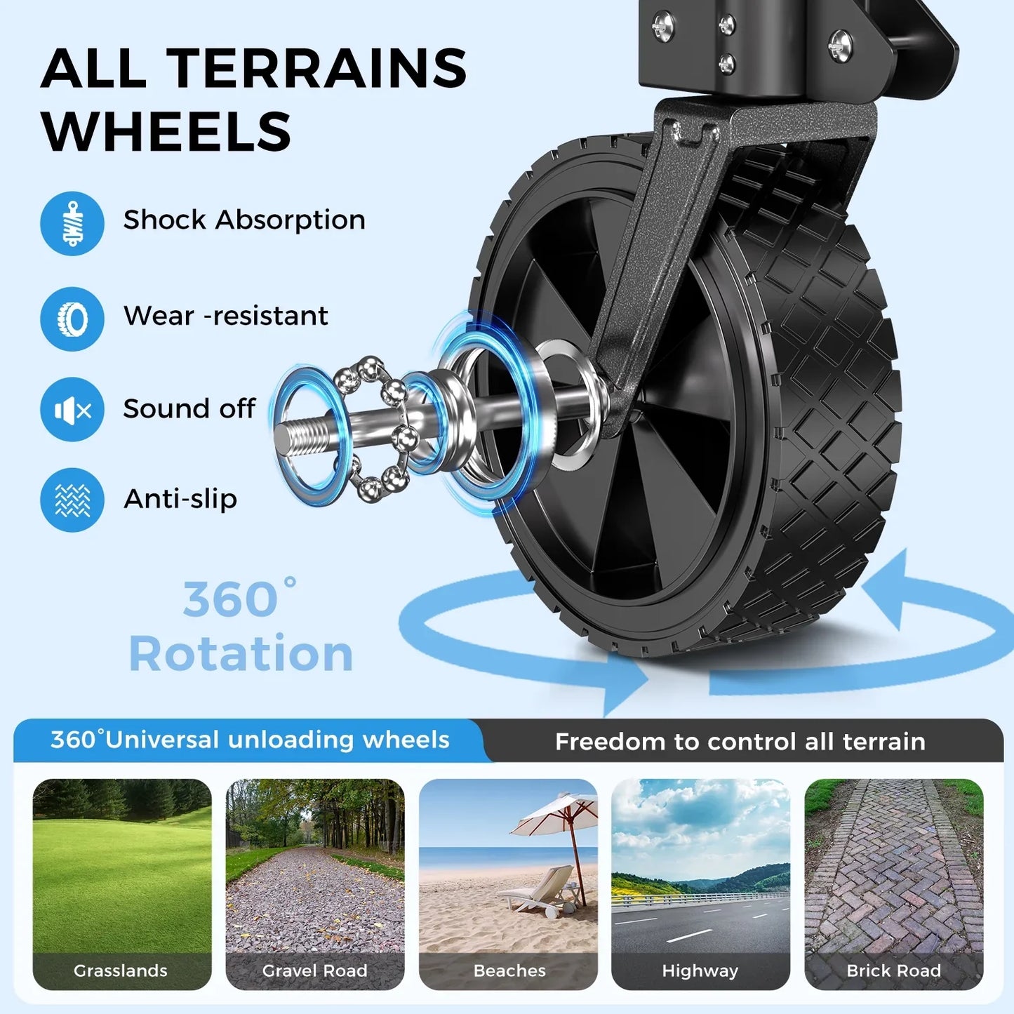 Collapsible Wagon Carts with Large Capacity, Utility Beach Wagons Heavy Duty Foldable,Side Pockets,300lb Load-Bearing Outdoor for Camping, Garden, Sports, Picnic, Shopping-Black