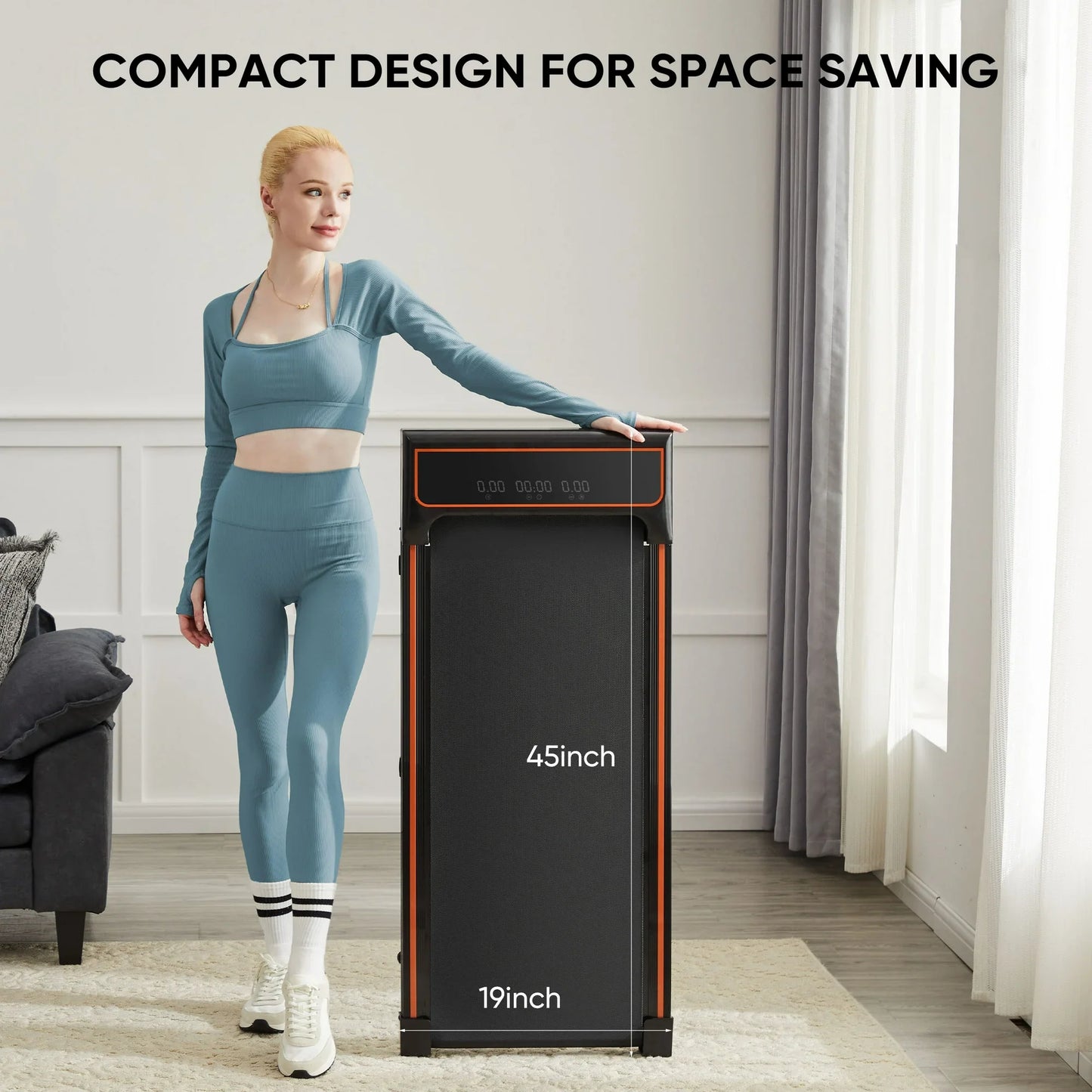 edx Walking Pad,Under Desk Treadmills for Home,Compact & Portable Walking Pad Treadmill