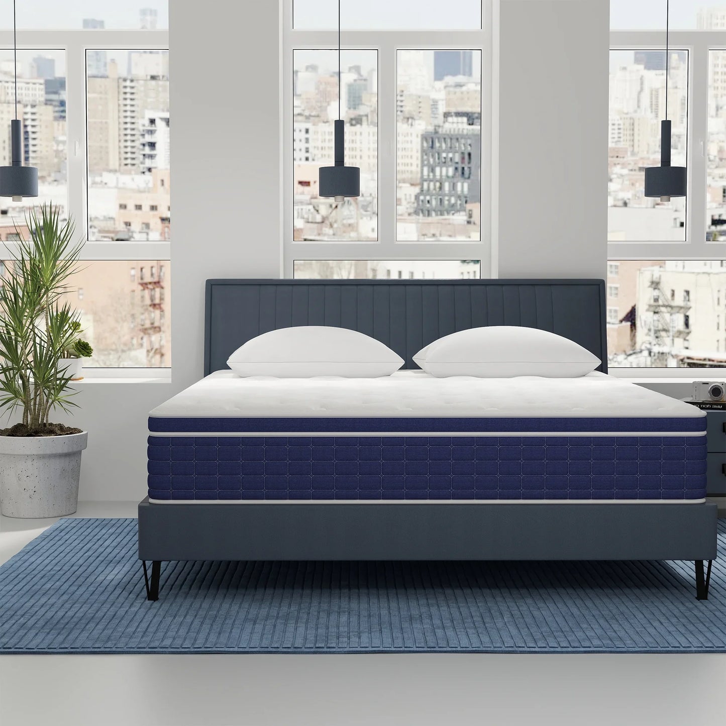 CICIMLU 12 inch Queen Mattress ,Hybrid Mattresses Medium Firm in a Box