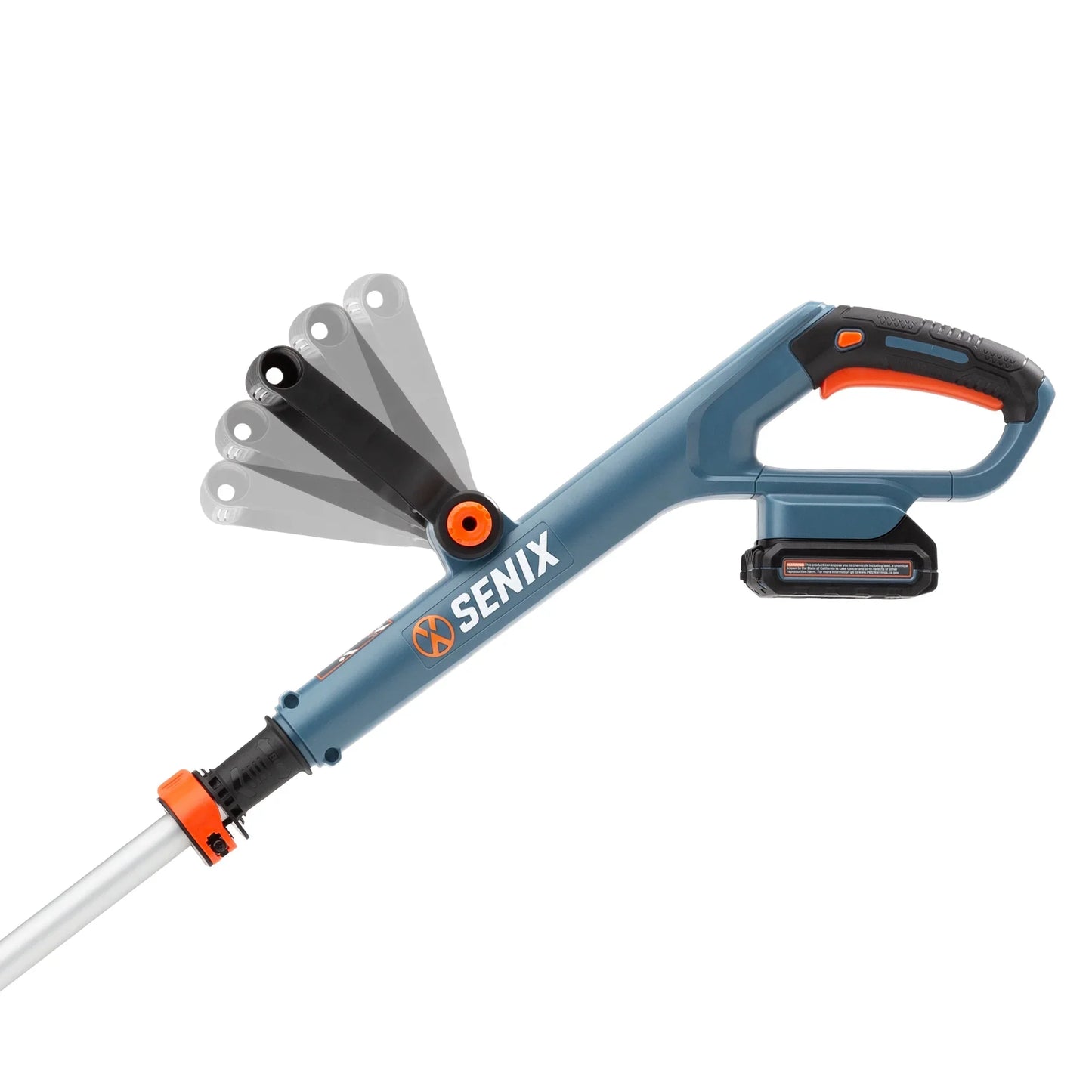 SENIX 20V 10" Cordless Weed Eater, Grass Trimmer, Telescoping Rotating Shaft, Adjust Head & Assistant Grip, Auto Line Feed w/ 2.5Ah Battery & Charger, GTX2-M