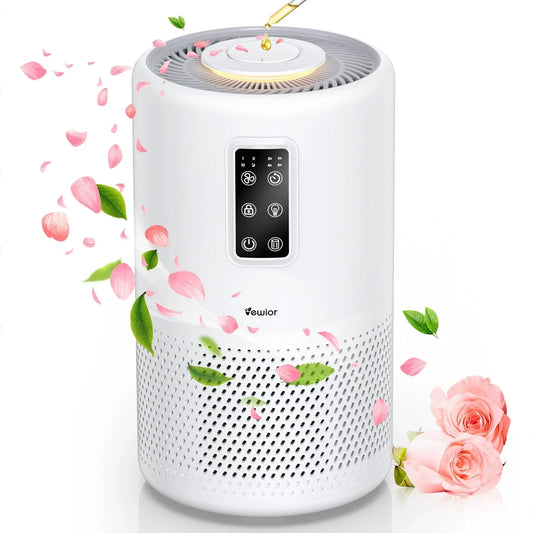 Air Purifiers for Home Large Room up to 1400ft², H13 True HEPA Air Purifier for Bedroom with night light, Fragrance Sponge