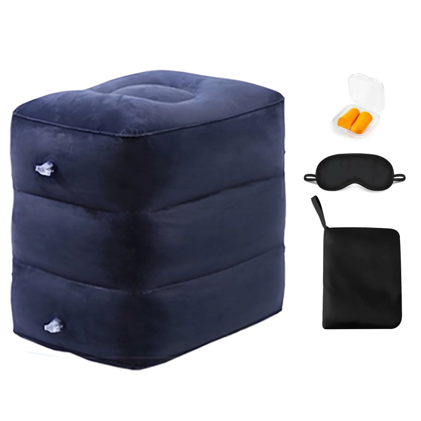 Arsvit Inflatable Foot Rest for Air Travel, Blow up Car Seat Foot Rest for Kids, Toddler Airplane Bed Seat Extender for Long Flight, Portable Plane Pillow