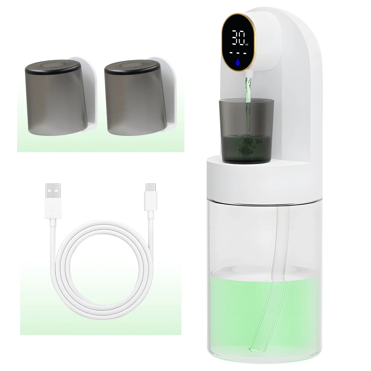 Automatic Mouthwash Dispenser,21Oz/600ml 2025 New Power System 2000mAH 180 Battery life for Kitchen Bathroom Accessories