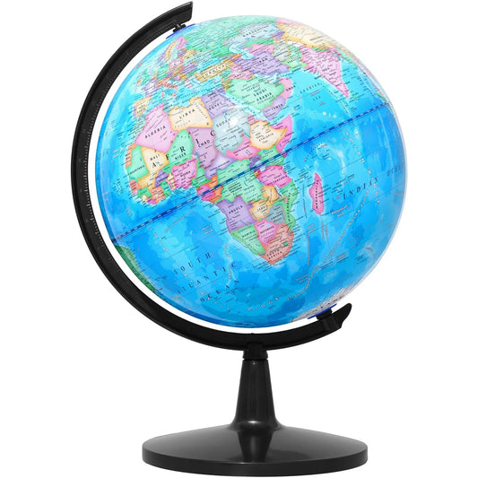 BSHAPPLUS 13 World Globe,Globe for Kids,World Globe with stand,World Globes for Adults,Blue